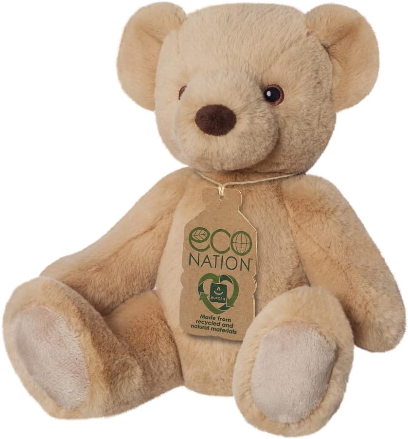 Aurora, 61512, Eco Nation Teddy Bear, Recycled Soft Toy, Brown