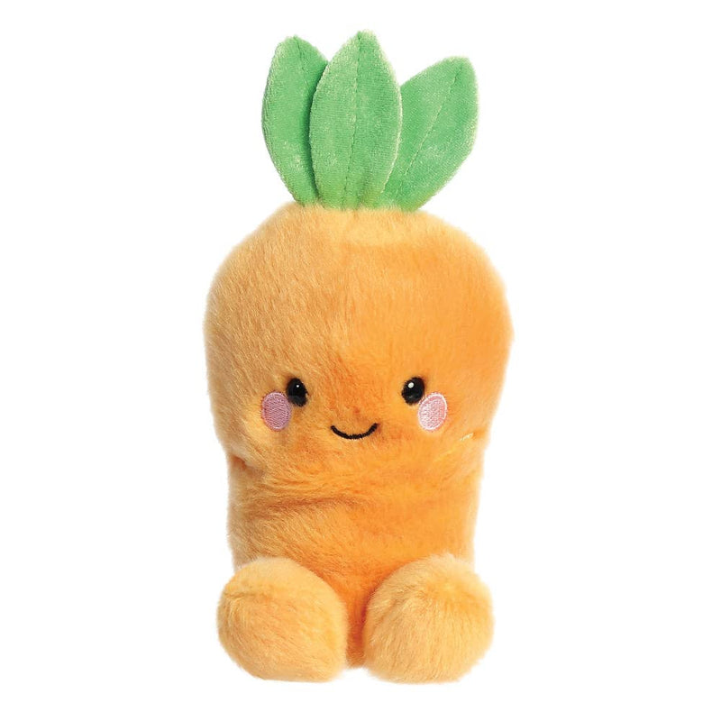 Aurora World- Aurora, 82054, Palm Pals Alegre Zanahoria, 13cm, Peluche ecológico, Naranja, Color