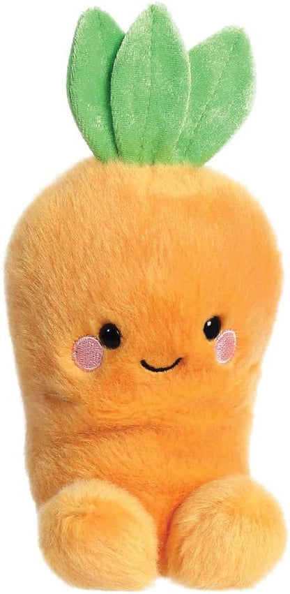 Aurora World- Aurora, 82054, Palm Pals Alegre Zanahoria, 13cm, Peluche ecológico, Naranja, Color