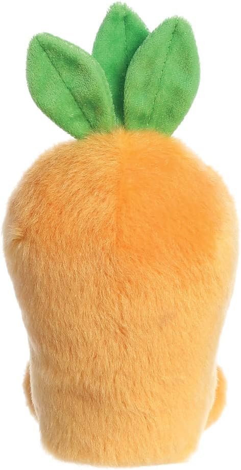 Aurora World- Aurora, 82054, Palm Pals Alegre Zanahoria, 13cm, Peluche ecológico, Naranja, Color
