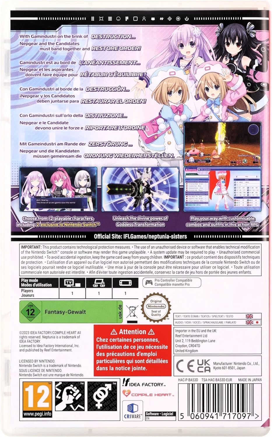 Neptunia: Sisters VS Sisters - Day One Edition (Nintendo Switch