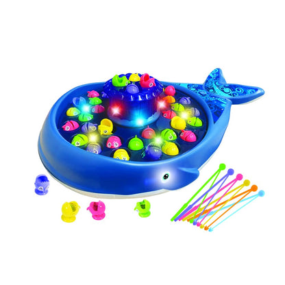 Merchant Ambassador - Magical Whale Fishing Game mit LED-Lichtern und Musik - Angelspiel für Kinder