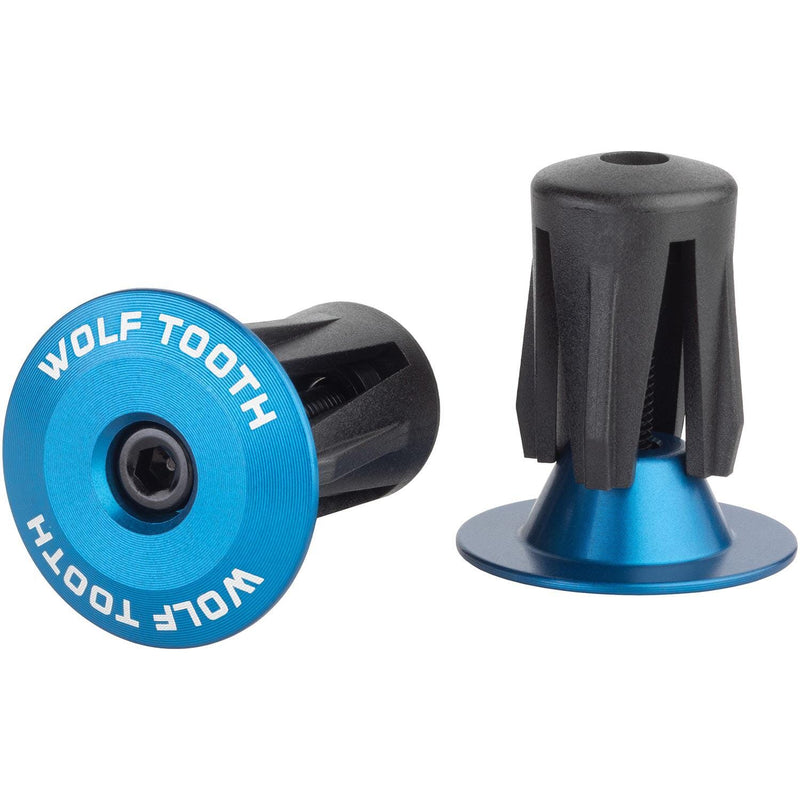 Wolf Tooth Alloy Bar End Plugs Blue One Size