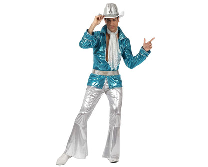 Atosa Men's Blue Disco Costume