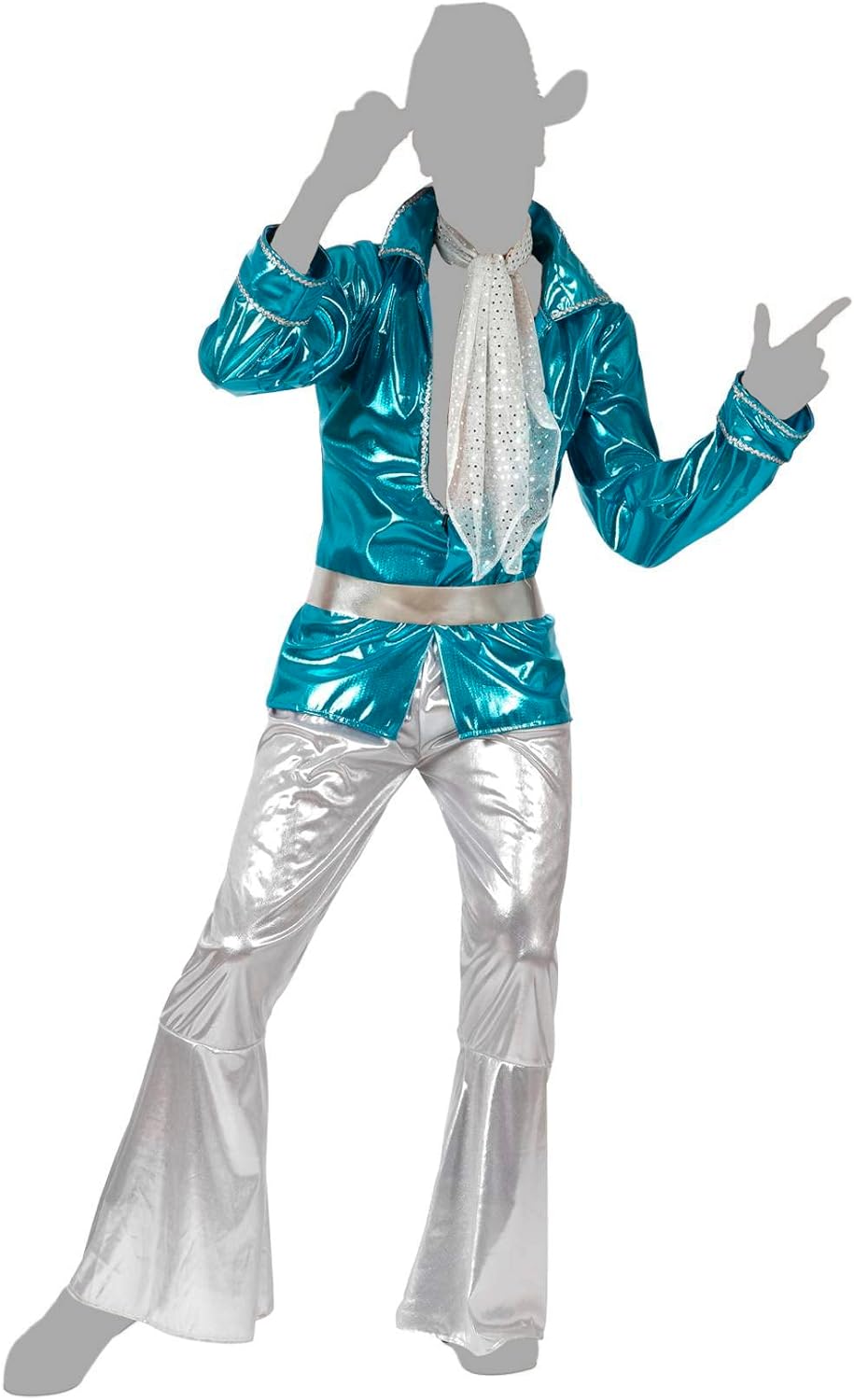 Atosa Men's Blue Disco Costume