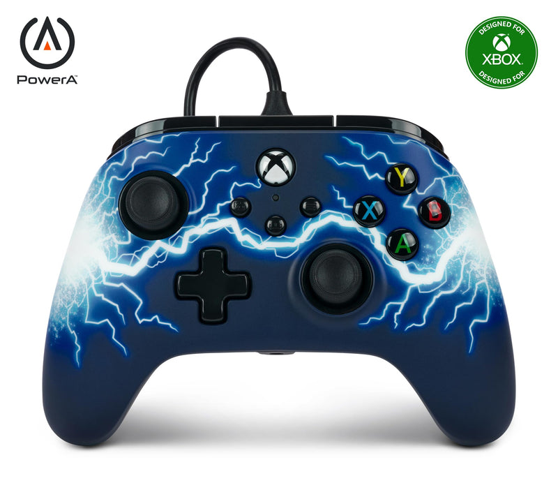 PowerA Advantage Wired Controller for Xbox Series X|S - Arc Lightning, Gamepad, Wired Video Game Controller, Gaming Controller, USB-C, works with Xbox One and Windows 10/11, Officially Licensed