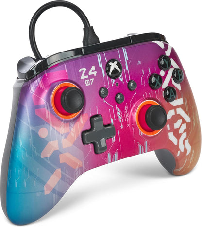 PowerA Advantage Wired Controller for Xbox Series X|S, Wired Video Game Controller, Gamepad for Xbox X and S, Officially Licenced by Xbox, 2 Years Manufacturer Warranty- Cyber Style
