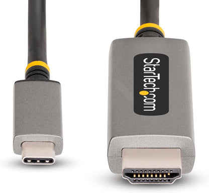 StarTech.com 6ft (2m) USB-C to HDMI Adapter Cable, 8K 60Hz, 4K 144Hz, HDR10, USB Type-C to HDMI 2.1 Video Converter Cable, USB-C DP Alt Mode/USB4/Thunderbolt 3/4 Compatible (135B-USBC-HDMI212M