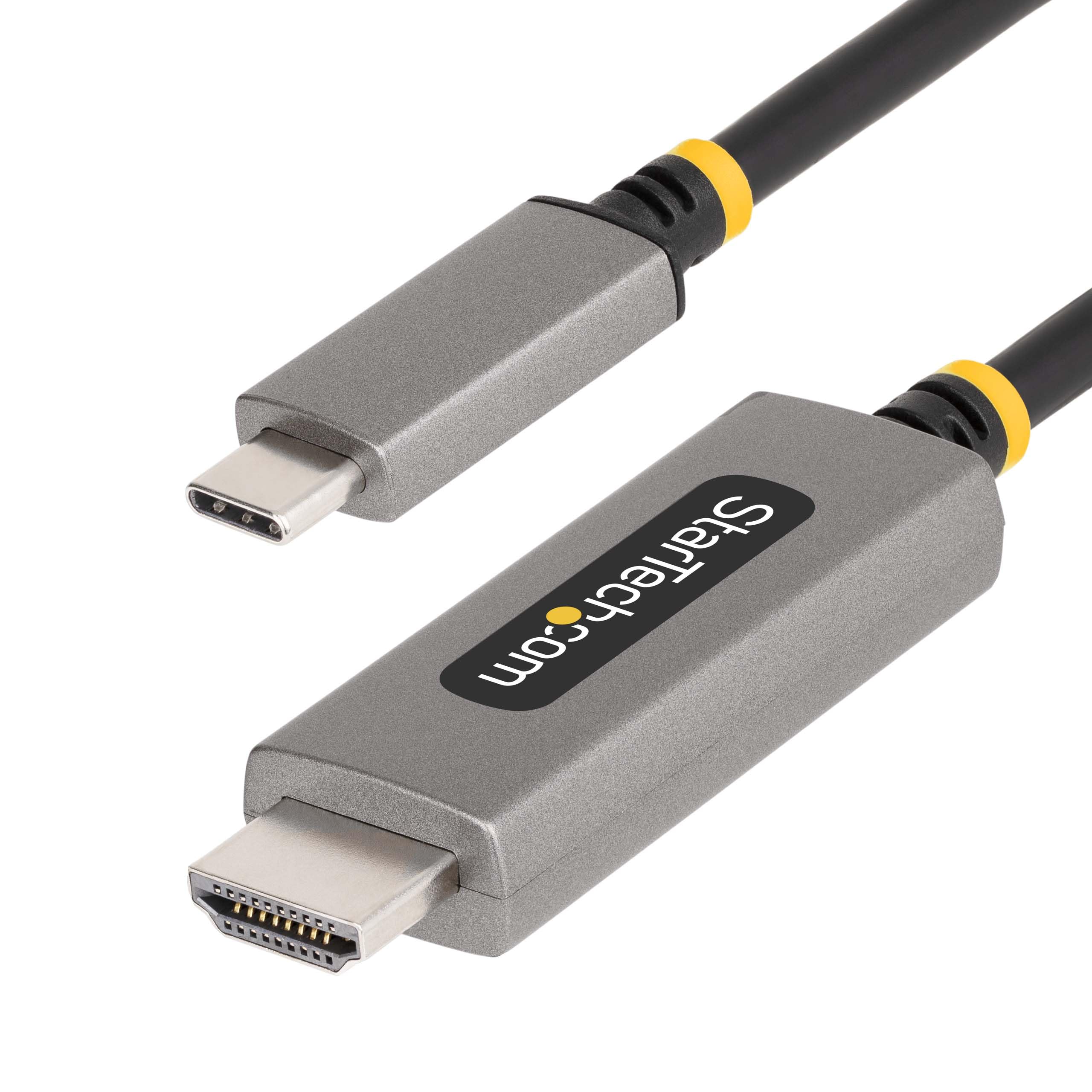 StarTech.com 6ft (2m) USB-C to HDMI Adapter Cable, 8K 60Hz, 4K 144Hz, HDR10, USB Type-C to HDMI 2.1 Video Converter Cable, USB-C DP Alt Mode/USB4/Thunderbolt 3/4 Compatible (135B-USBC-HDMI212M