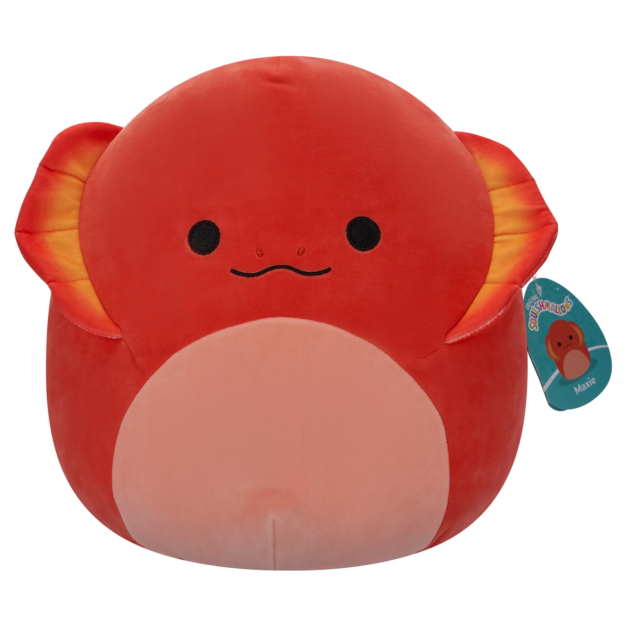 Squishmallows SQCR05415 12-Inch-Maxie The Red Frilled Lizard, Multicolour