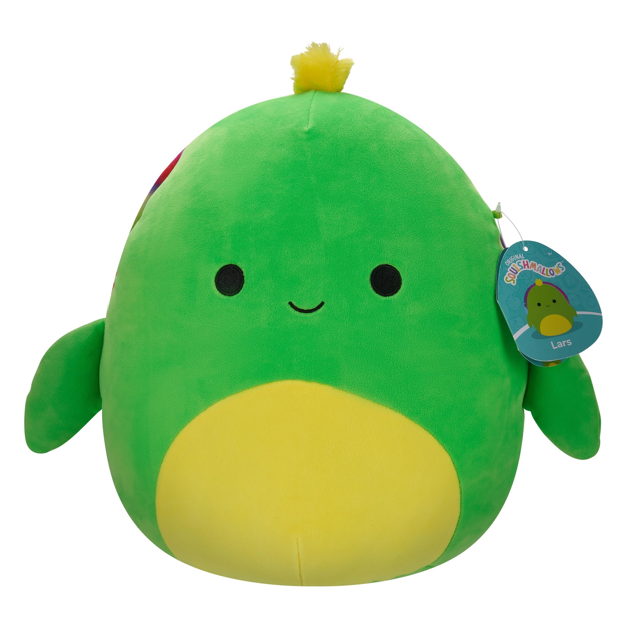 Squishmallows Original 12-Inch - Lars the Neon Green Turtle with Neon Tie-Dye Shell Plush