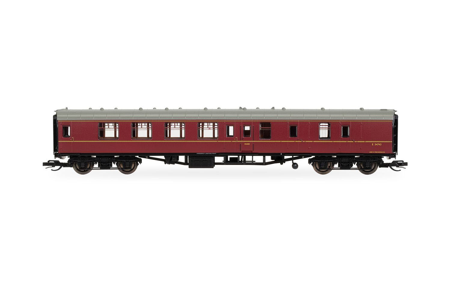 Hornby TT:120 Modelleisenbahn TT4002A BR Mk1 Brake Second E34743 - Era 5 Coaches and Coach Packs