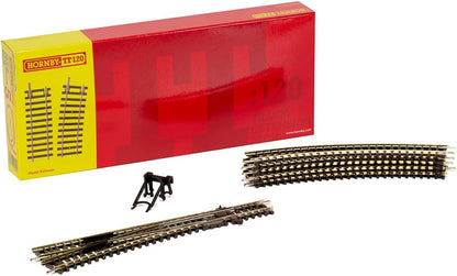 Hornby TT8034 TT Gauge Track Pack 5, Zusätzliche Gleisteile für Modelleisenbahn-Sets, Spielzeugeisenbahn-Gleisteile, beinhaltet: 1x TT8008, 5X TT8003, 1x TT8010, Hobbys für Männer, Maßstab 1:120
