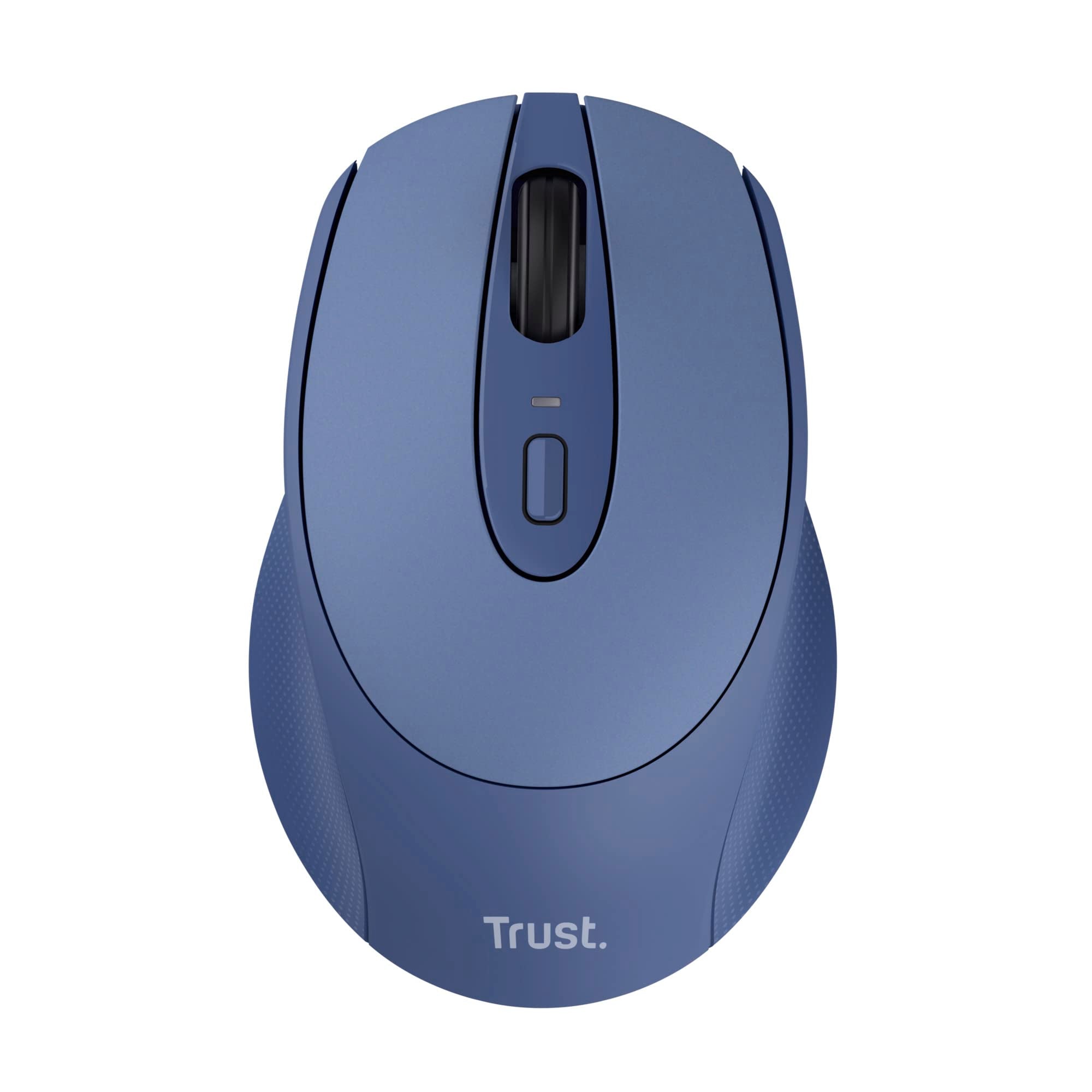 Trust Zaya Rechargeable Wireless Mouse for Laptop, 800-1600 DPI, RF 2.4GHz, Storable USB Micro Receiver, For Left and Right Hand Users, Compact Optical Computer Mouse for PC, Mac, Home Office - Blue