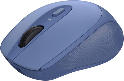 Trust Zaya Rechargeable Wireless Mouse for Laptop, 800-1600 DPI, RF 2.4GHz, Storable USB Micro Receiver, For Left and Right Hand Users, Compact Optical Computer Mouse for PC, Mac, Home Office - Blue