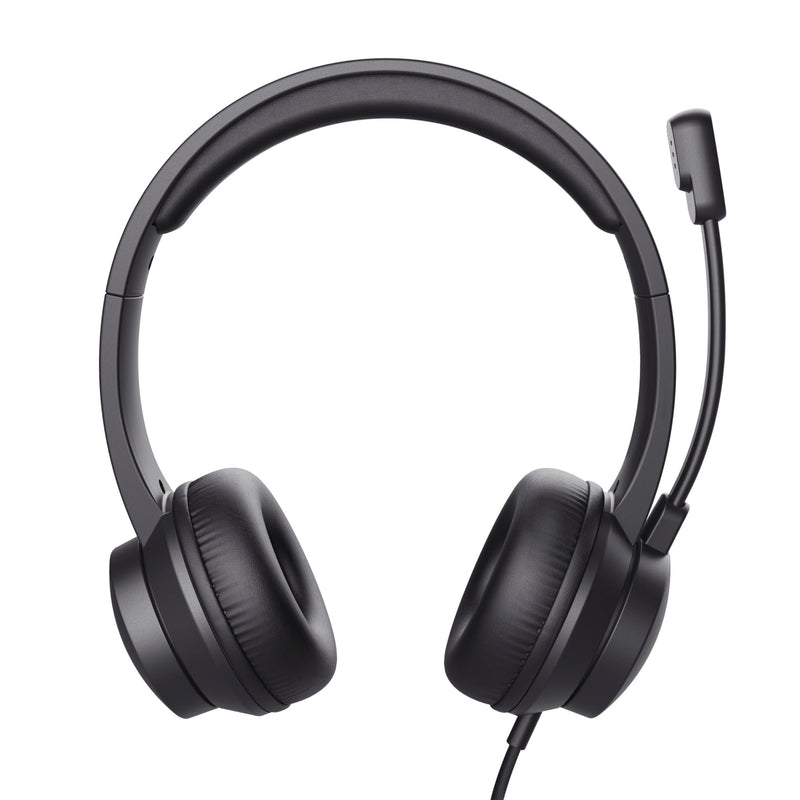 Trust Ayda On-Ear USB PC Headset with Mic, Lightweight Design, Adjustable Headband, 1.8m Cable, Wired Headphones with Microphone for Computer, Laptop, Mac, Desktop, Home Office, Teams, Zoom - Black
