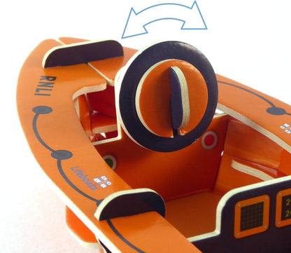 PLAYPRESS RNLI Childrens Toy Lifeboat Playset. This Eco Friendly Kids Toy Playset Contains 2 Toy RNLI Volunteers and RNLI Toy Boat