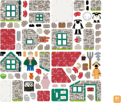 PLAYPRESS Shaun The Sheep Mossy Bottom Pop-out Playset. Includes Farmers House, Characters