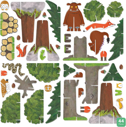 PLAYPRESS The Gruffalo Pop-out Playset - Gruffalo Toy Set Based on the Book by Julia Donaldson and Axel Scheffler - Eco-Friendly Building Toys - Easy Storage - Construction Toys for Ages 4+