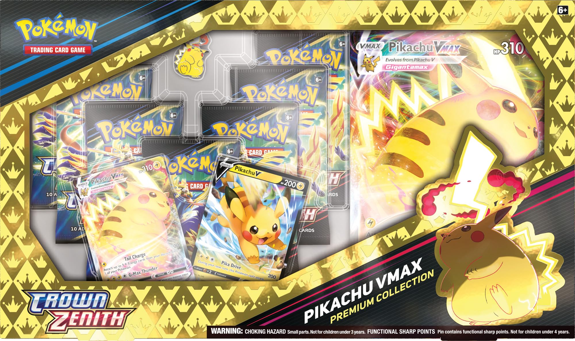 Asmodee - Pokemon TCG SWSH12.5 Pikachu VMAX Premium Collection