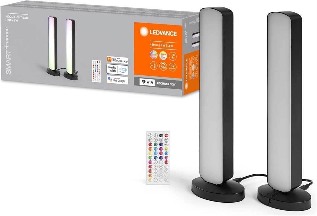 Ledvance - Smart+ Mood Light Bar - 480Lm, 8W, Wifi, Rgb+827-865, Black