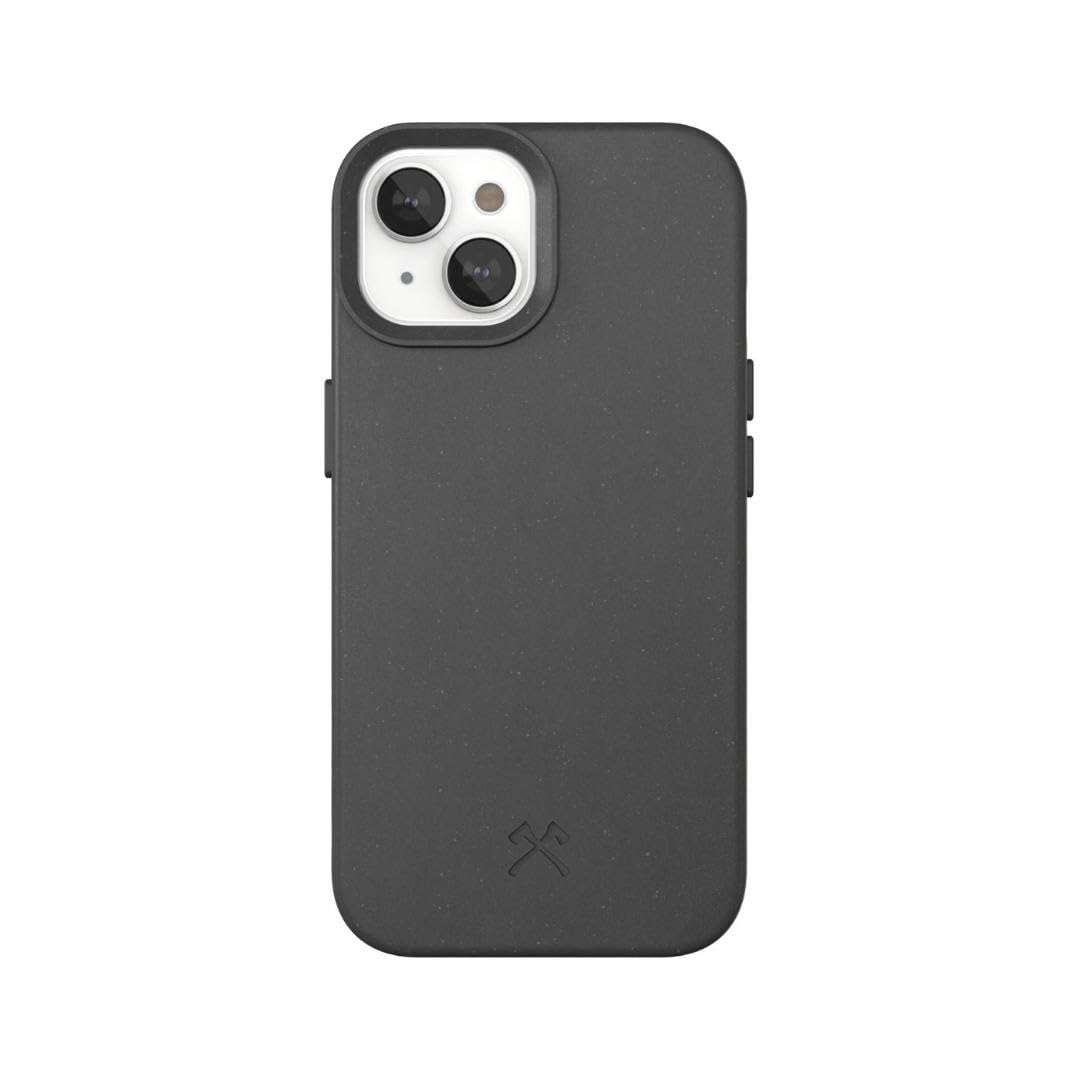 Woodcessories - Organic Case, Mobile Phone Case Compatible with iPhone 15 Case Black - Sustainable from Plants