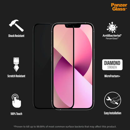 PanzerGlass™ Screen Protector for iPhone 13 mini Case Friendly Black