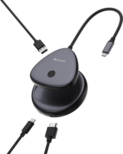 Verbatim Trasmettitore e ricevitore wireless HDMI 4K per streaming, trasmissione video/audio, extender wireless HDMI per laptop, PC, smartphone a TV, monitor