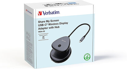 Verbatim Trasmettitore e ricevitore wireless HDMI 4K per streaming, trasmissione video/audio, extender wireless HDMI per laptop, PC, smartphone a TV, monitor
