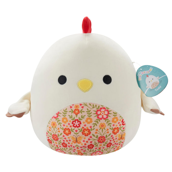 Squishmallows SQCR05418 Todd The Beige Rooster with a Floral Belly