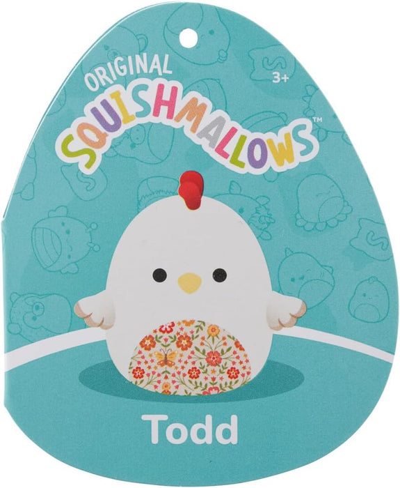 Squishmallows SQCR05418 Todd The Beige Rooster with a Floral Belly