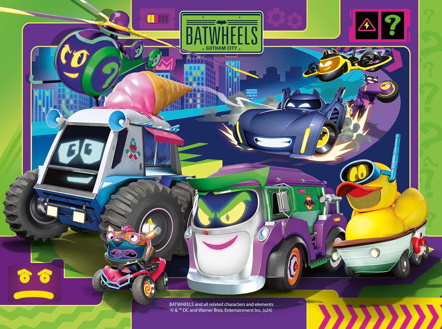 Ravensburger Batman Batwheels Jigsaw Puzzles for Kids Age 3 Years Up - 4 in a Box (12, 16, 20, 24 Pieces) - Educational Toys and Games for Children