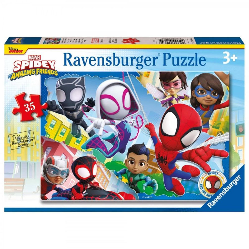 Ravensburger Marvel Spidey & His Amazing Friends Spiderman Jigsaw Puzzle for Kids Age 3 Years Up - 35 Pieces - Educational Toddler Toys and Games