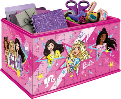 Ravensburger - Puzzle 3D Boite de rangement - Pot à crayons - Barbie - A partir de 8 ans - 216 pièces numérotées à assembler sans colle - Accessoires de finition inclus - 11584