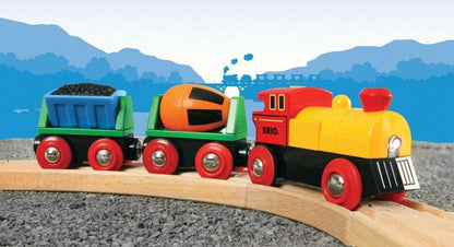 BRIO World Battery Operated Action Train for Kids Age 3 Years Up - Wooden Railway Set Add On Accessories