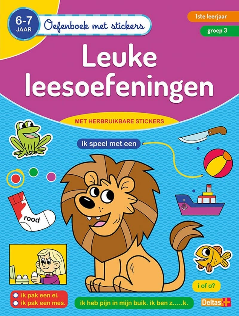 Oefenboek met stickers - Leuke leesoefeningen (6-7 j.): 6-7 jaar - 1ste leerjaar - groep 3 (Oefenboek met stickers, 0