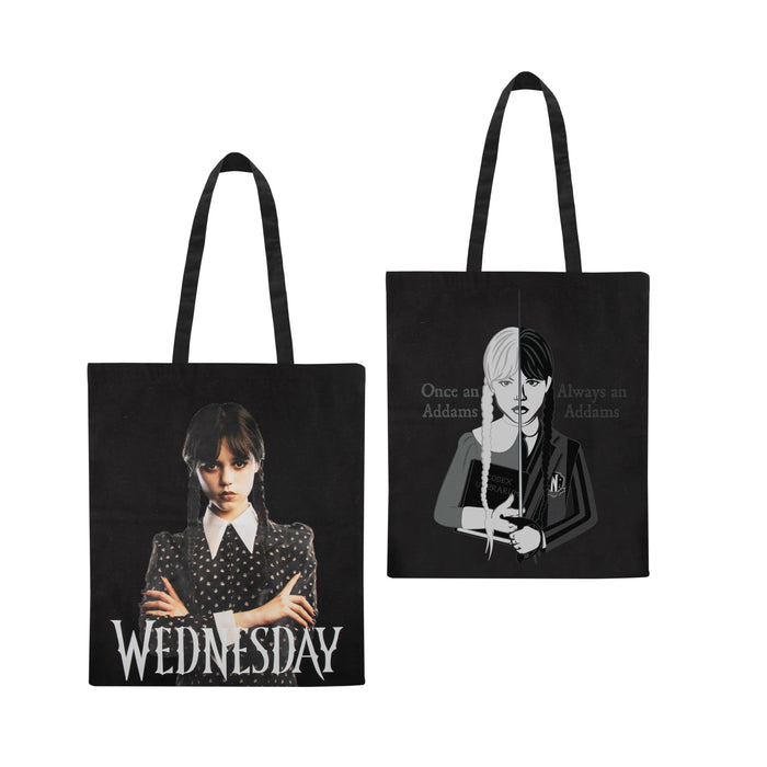 Cinereplicas Wednesday - Wednesday Carry Bag 42 x 38 cm - Official Licence, black