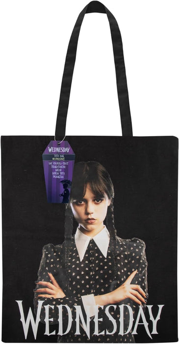 Cinereplicas Wednesday - Wednesday Carry Bag 42 x 38 cm - Official Licence, black