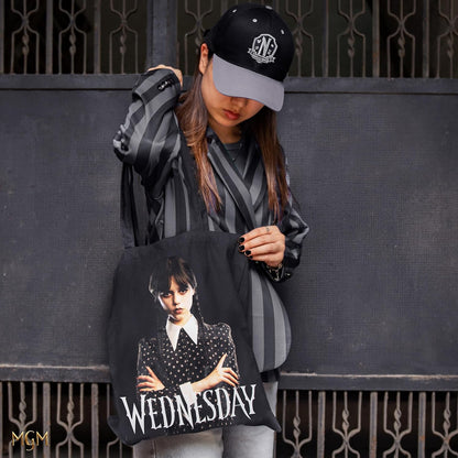 Cinereplicas Wednesday - Wednesday Carry Bag 42 x 38 cm - Official Licence, black