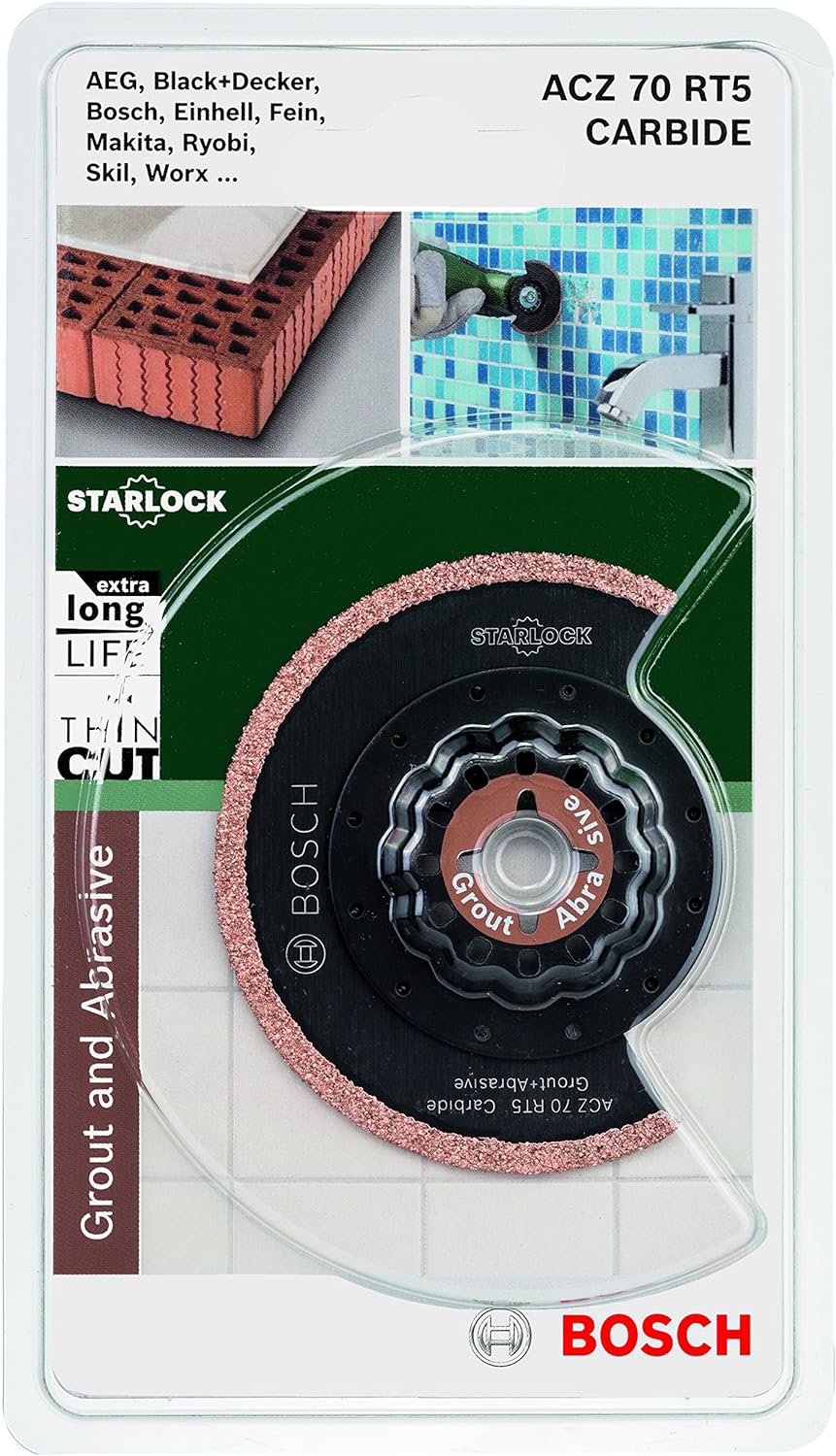 Bosch Starlock Multitoolaccessoire - Acz 70 Rt5 Carbide Riff Segmentzaagblad - [Dutch Import]