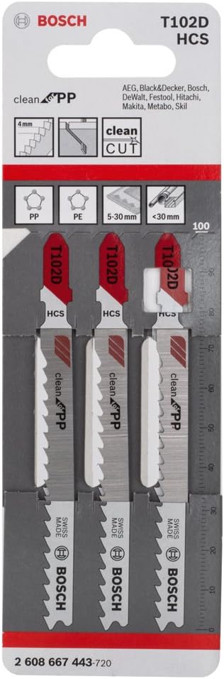 Bosch Prof Decoupeerzaagblad T102 Pp 3St - [Dutch Import]