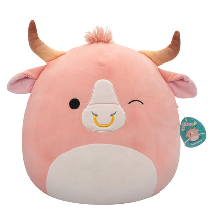 Squishmallows SQCR05472 16-Inch-Howland The Peach Brahma Bull, Multicolour