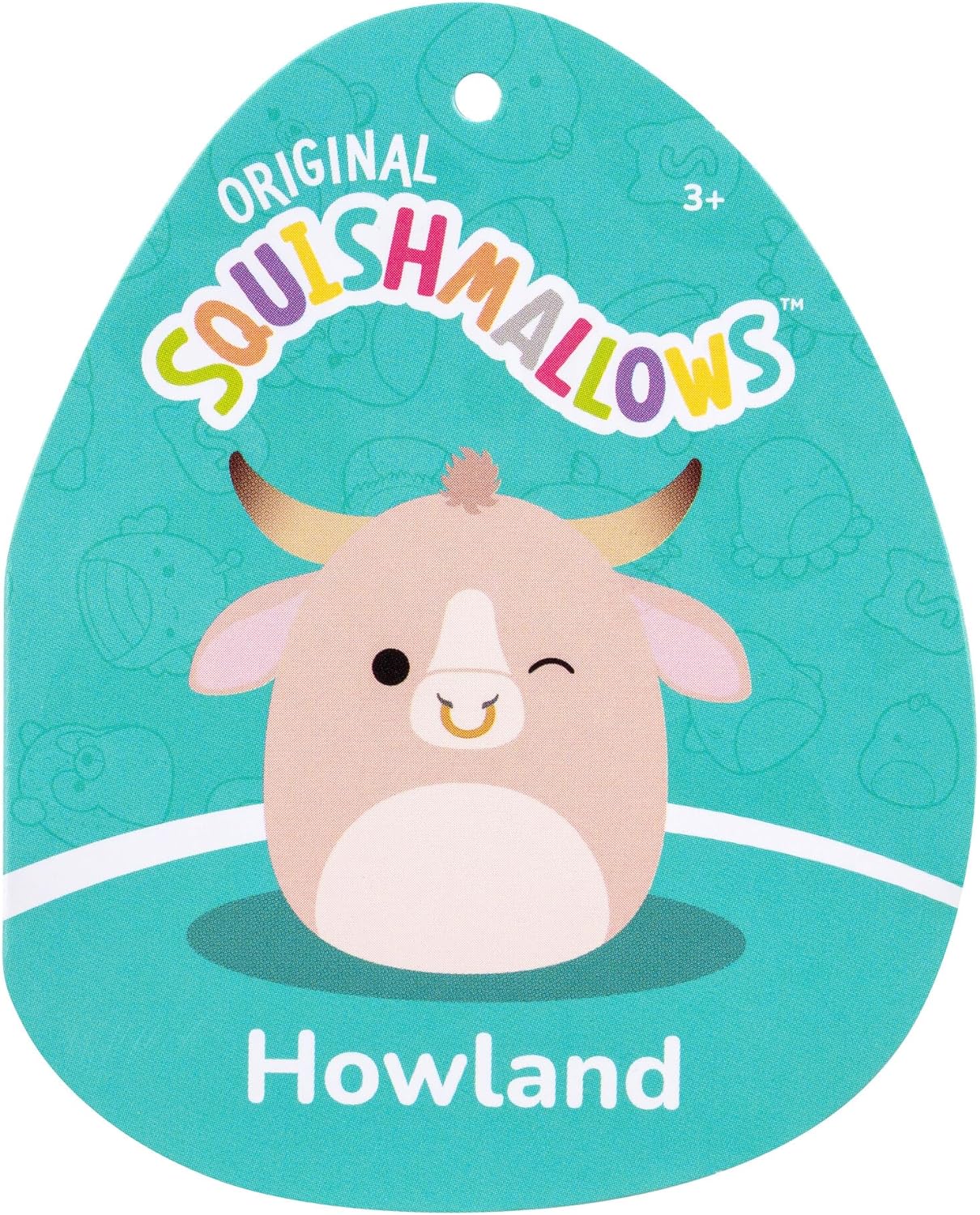 Squishmallows SQCR05472 16-Inch-Howland The Peach Brahma Bull, Multicolour