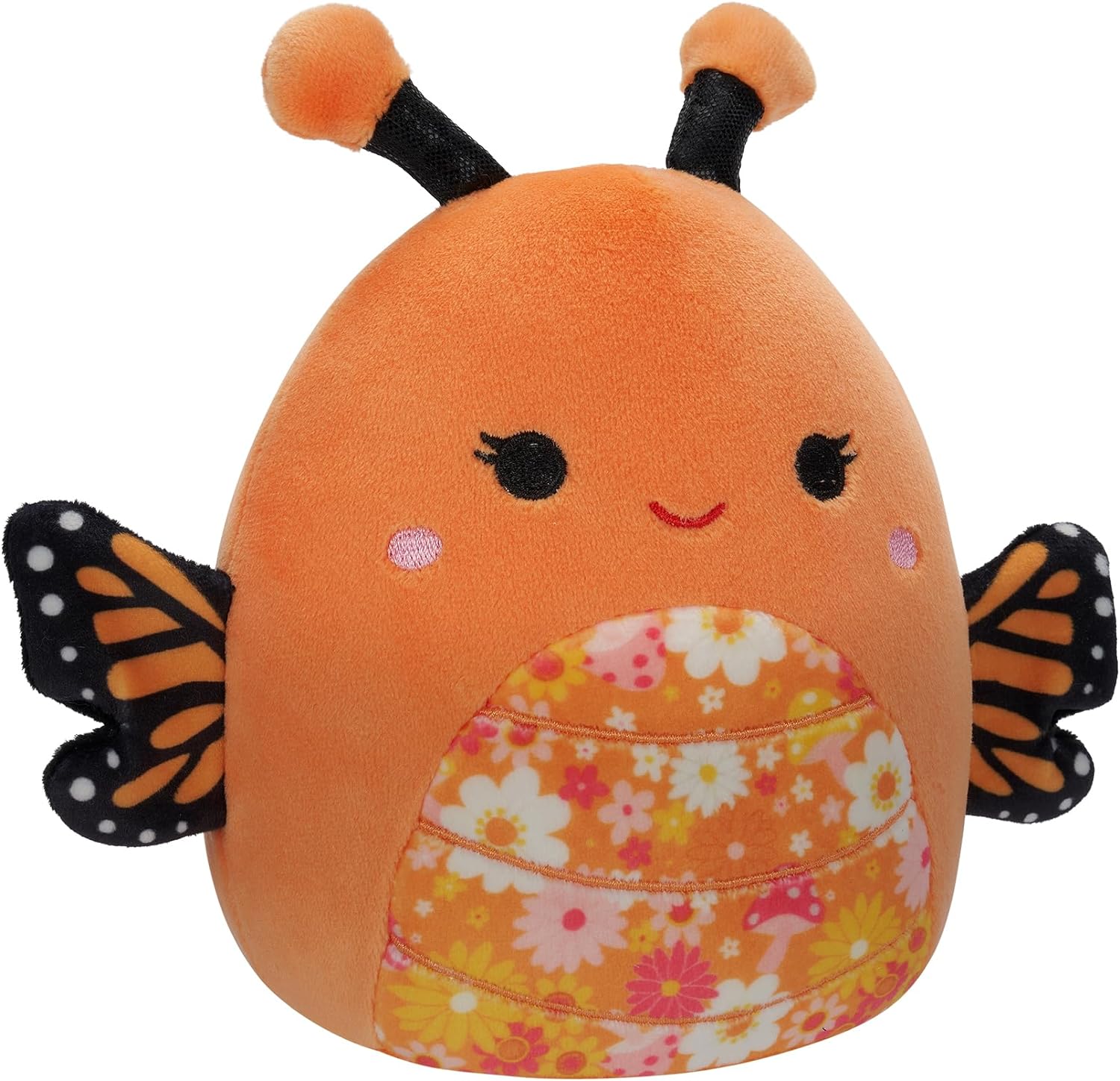 Squishmallows SQCR05473 16-Inch-Mony The Orange Monarch Butterfly with a Floral Belly, Multicolour