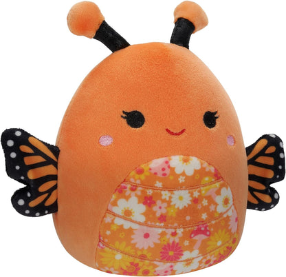 Squishmallows SQCR05473 16-Inch-Mony The Orange Monarch Butterfly with a Floral Belly, Multicolour