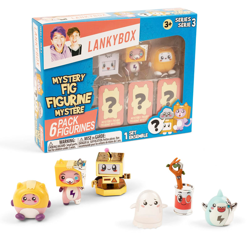 LankyBox Mystery Figure 6 Pack, Collectible Mini Figures, Ultra Rare Editions, Officially Licensed Merch