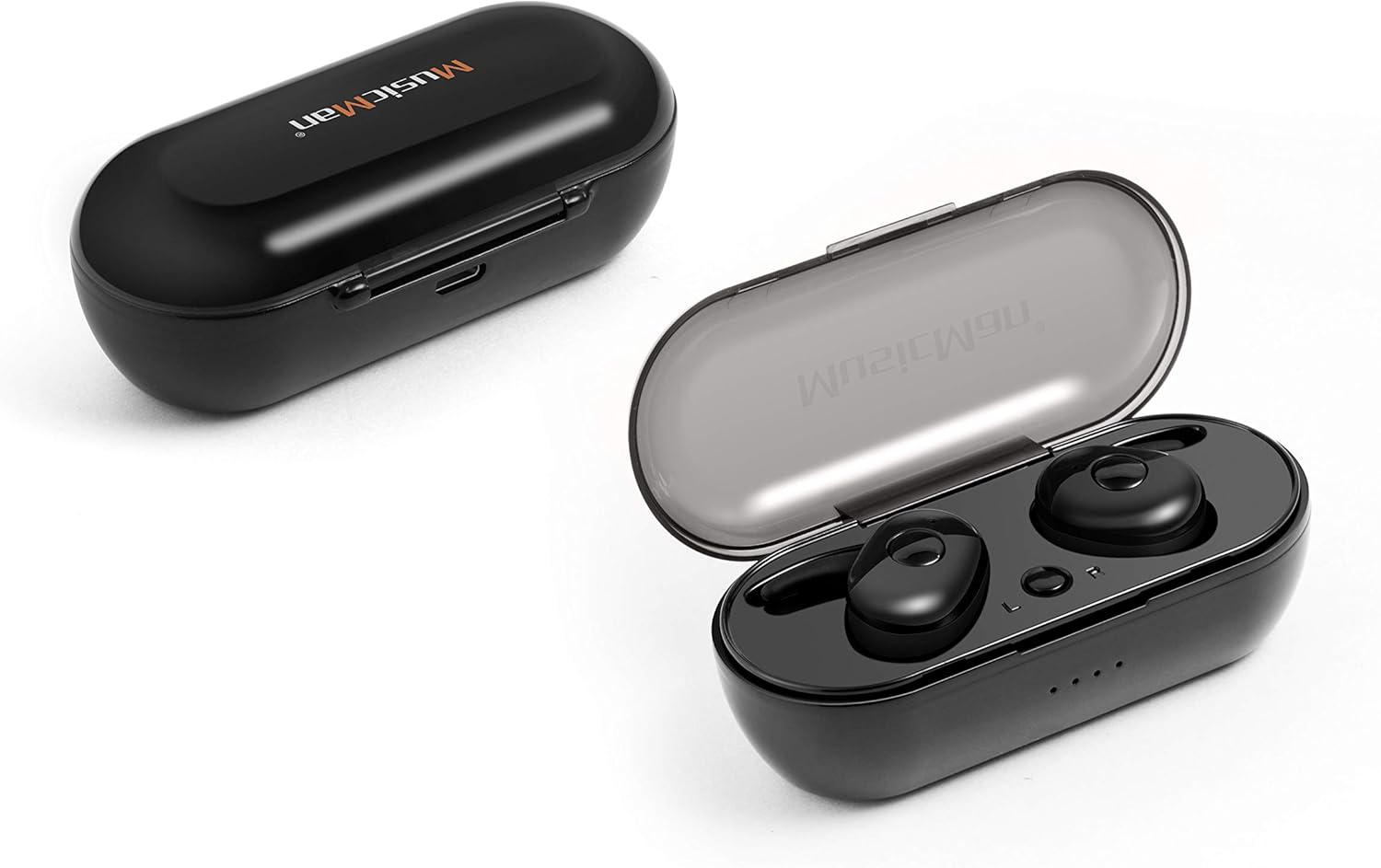 Music Man Mini TWS In-Ear Headset Wireless Earphones Bluetooth Headphones Cordless Earbuds Headset for Sport Running HD Stereo Wake Up Touch Control for Smartphones BT-X49