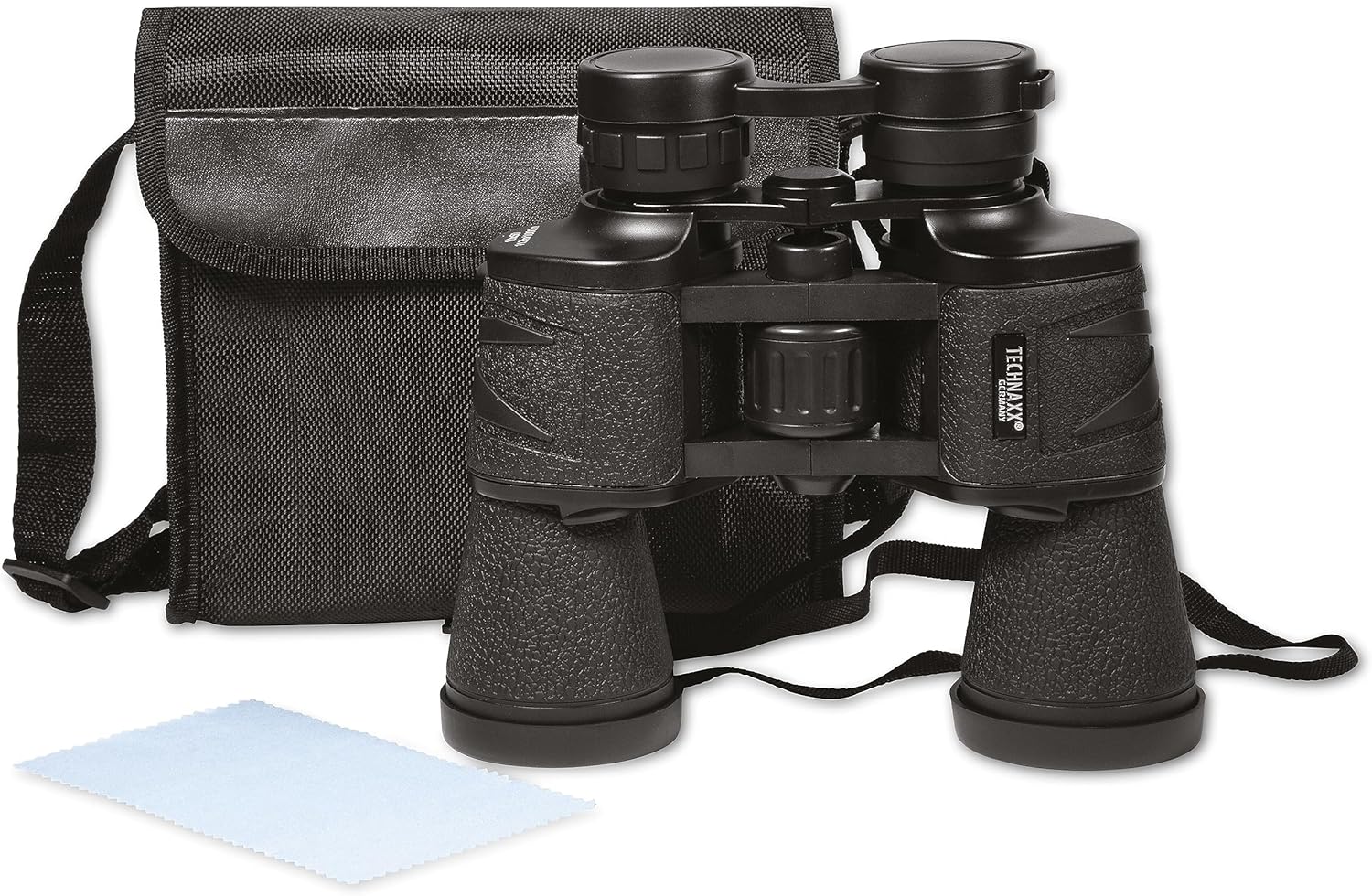 Technaxx 10x50 Binoculars TX-179 for Hiking, Hunting, Travelling, Bird Watching, Sporting Events, etc. – Sharp Images, BaK-7 Glass Prisms and Lens, Rubber-Armoured Body