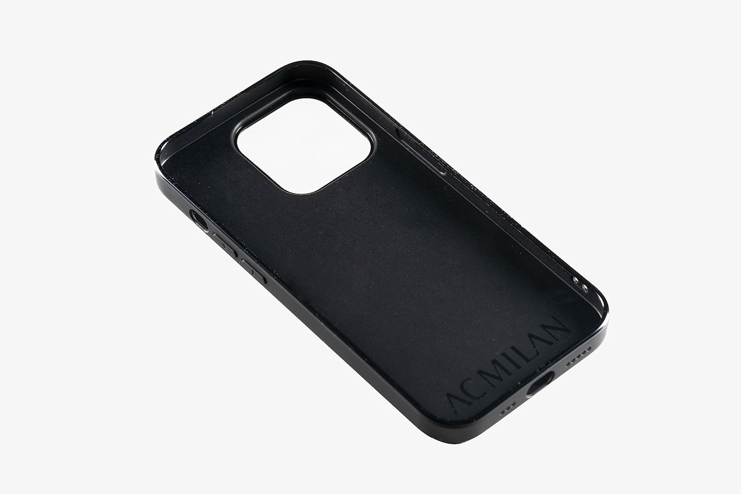 Celly, Case for iPhone 14 Pro, Milan Line, Colour Black, Soft Touch, Made from 100% Recycled TPU and Global Recycled Standard Certified, with Side Protection case iphone 14 pro