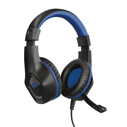 Trust Gaming Headset for Playstation 4 (PS4) and Playstation 5 (PS5) GXT 404B Rana with Microphone, Fold-away Mic and Adjustable Headband, Wired, 1 m Cable - Blue